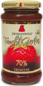 Erdbeermousse (70% Frucht) glutenfrei BIO 225 g - ZWERGENWIESE